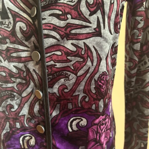 Vintage Velvet Frankie loves Johnny Betsey Johnson New York Cardigan/Pants Set - Picture 7 of 11